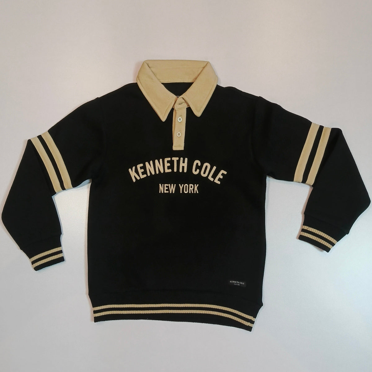 Boys' Heavyweight Winter  Black Polo Sweatshirt