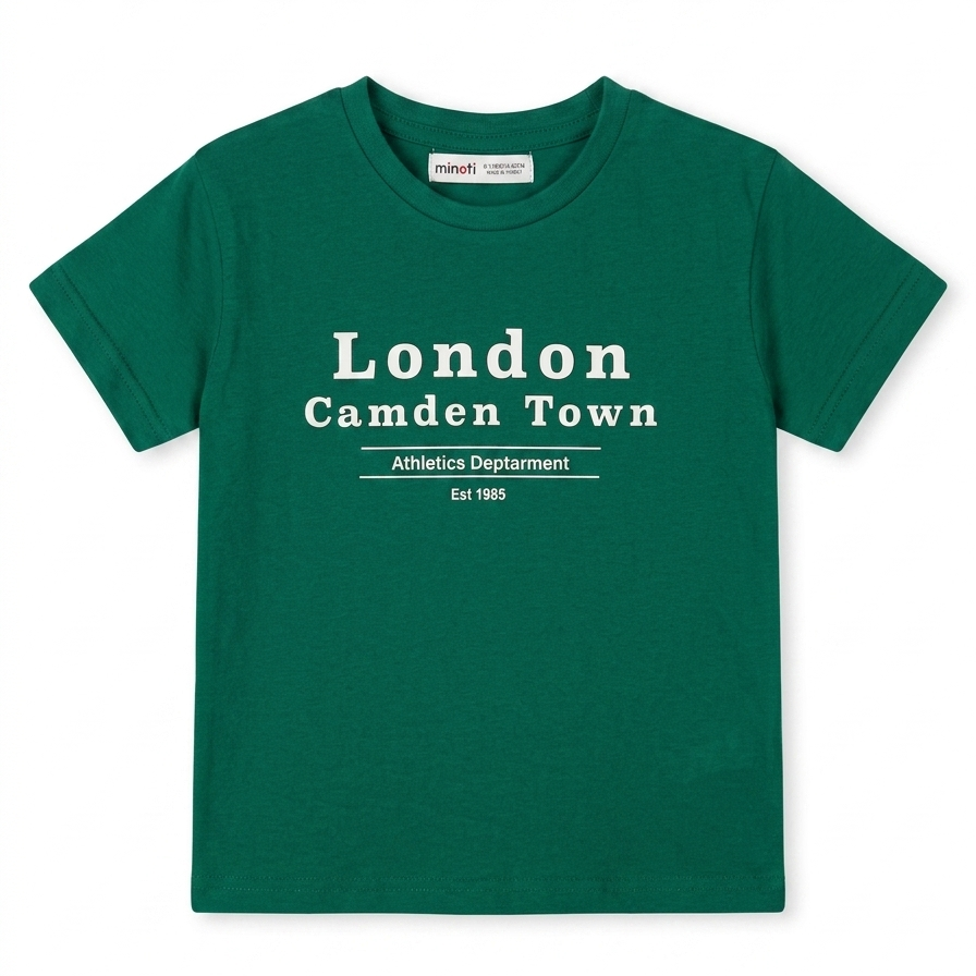 London Camden Town Graphic Tee – Emerald Green - Minoti