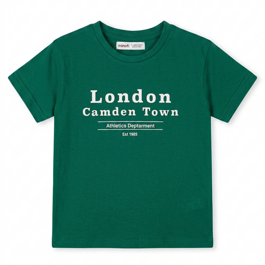 London Camden Town Graphic Tee – Emerald Green - Minoti