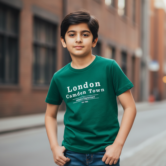London Camden Town Graphic Tee – Emerald Green - Minoti