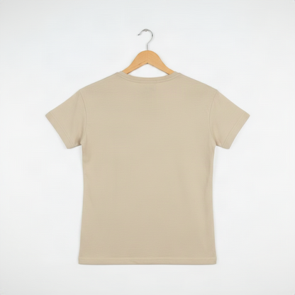 Leopard Bow Graphic Tee – Beige