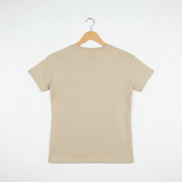 Leopard Bow Graphic Tee – Beige
