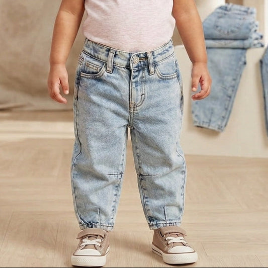 Redtag Baby Girls’ Light Blue Denim Jeans