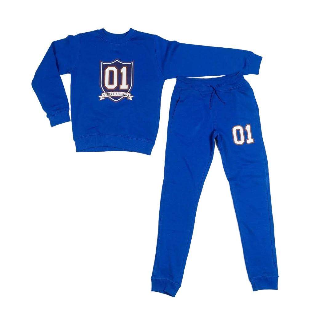 Street Legends Royal Blue Kids Winter Tracksuit Set