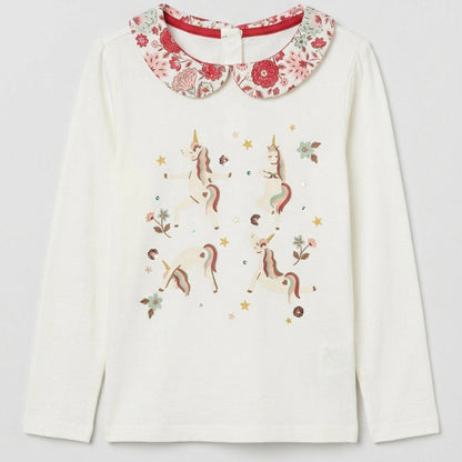 Full Sleeves Magical Unicorn Collar Top