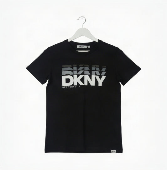 Black DKNY Gradient Logo Tee.