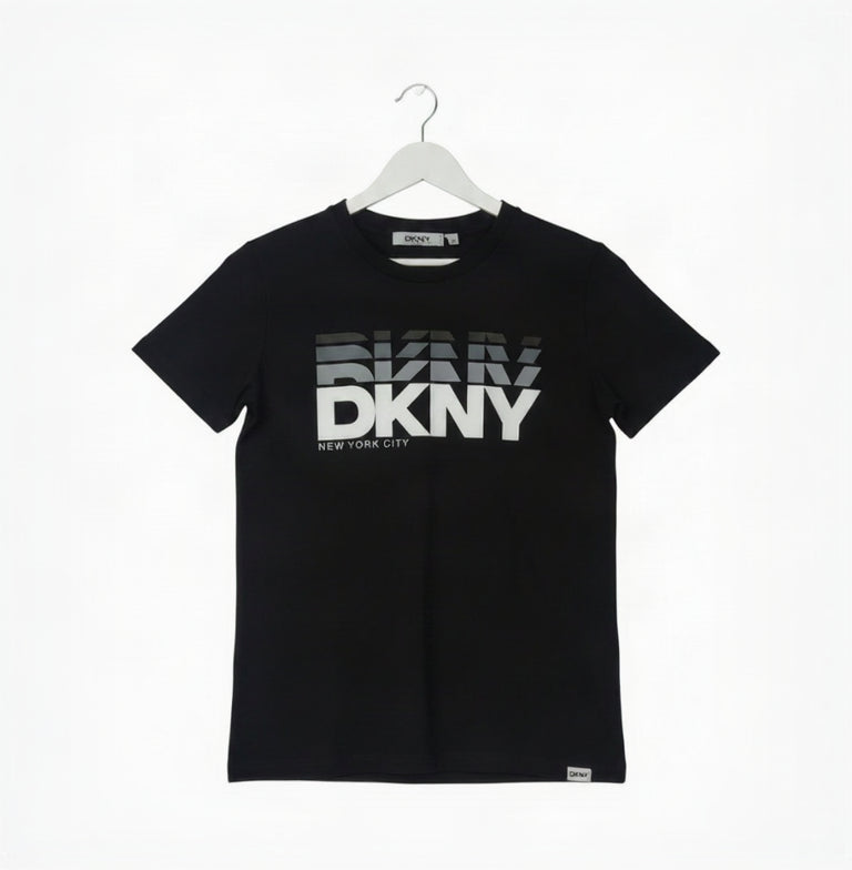 Black DKNY Gradient Logo Tee.