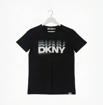 Black DKNY Gradient Logo Tee.