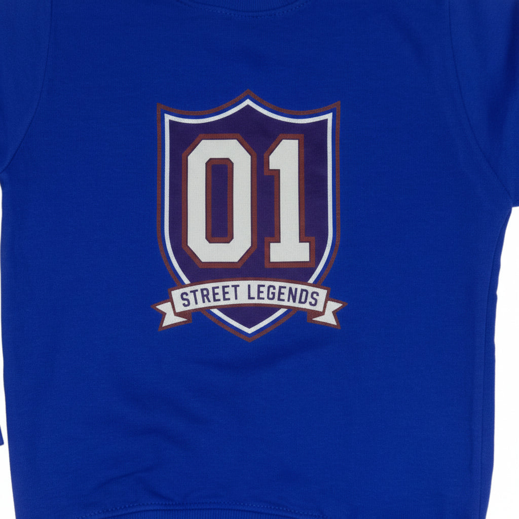 Street Legends Royal Blue Kids Winter Tracksuit Set