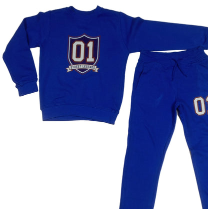 Street Legends Royal Blue Kids Winter Tracksuit Set