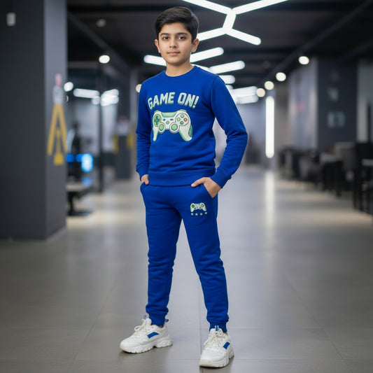 Game On - Blue Kids winter Tracksuit Set