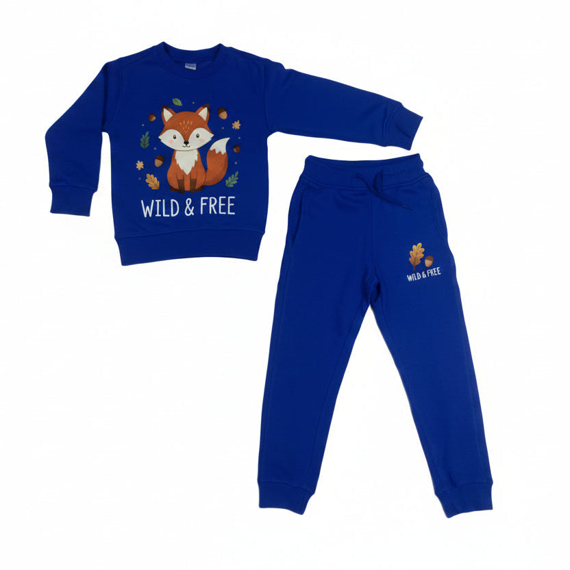 Wild & Free Royal Blue girls Winter Tracksuit Set