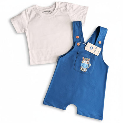 Mayoral - Zebra Print Dungarees & T-Shirt Set
