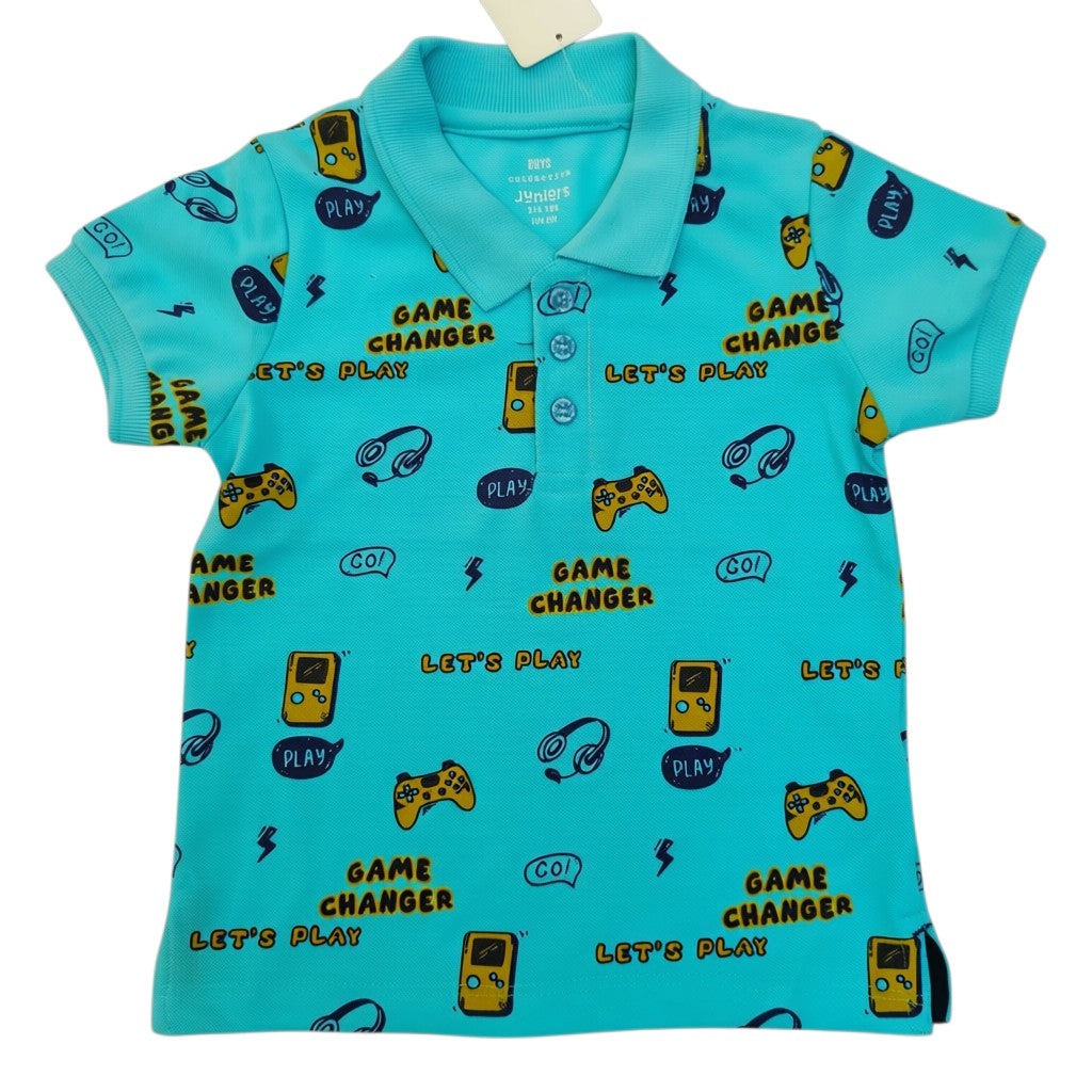 Juniors "Game Changer" Allover Print Kids Polo Shirt