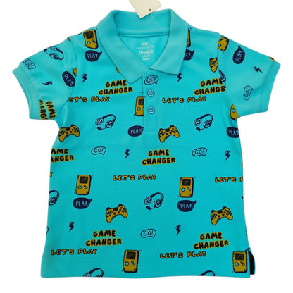 Juniors "Game Changer" Allover Print Kids Polo Shirt