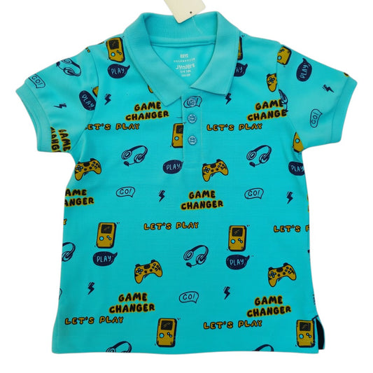 Juniors "Game Changer" Allover Print Kids Polo Shirt