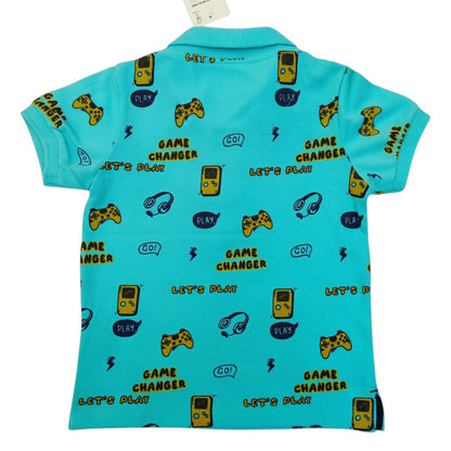 Juniors "Game Changer" Allover Print Kids Polo Shirt