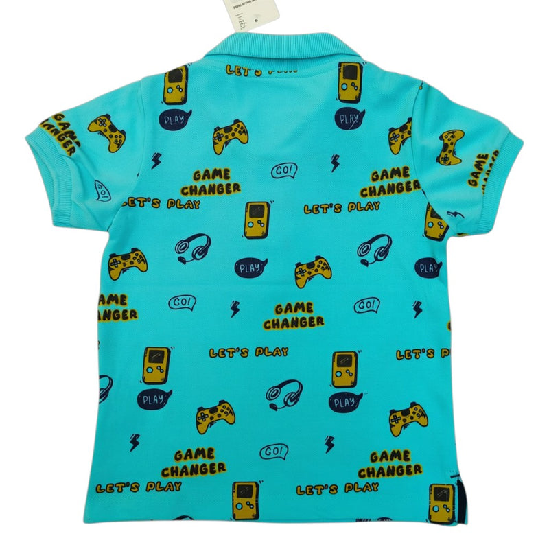 Juniors "Game Changer" Allover Print Kids Polo Shirt