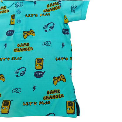 Juniors "Game Changer" Allover Print Kids Polo Shirt