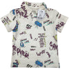 Boys "Game Over" Graffiti Print Polo Shirt