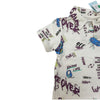 Boys "Game Over" Graffiti Print Polo Shirt