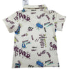 Boys "Game Over" Graffiti Print Polo Shirt