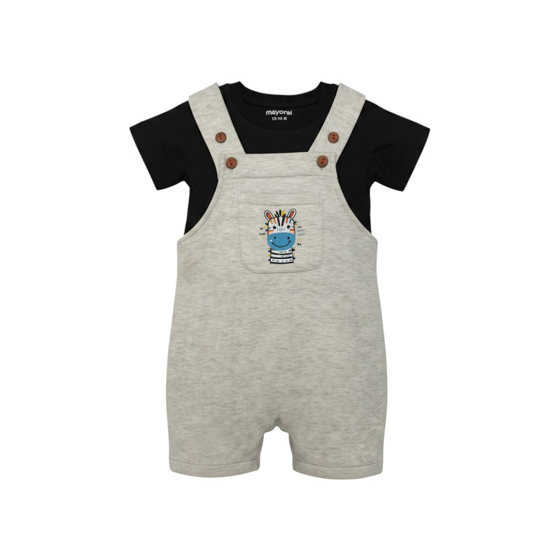 Mayoral - Zebra Print Dungarees & T-Shirt Set