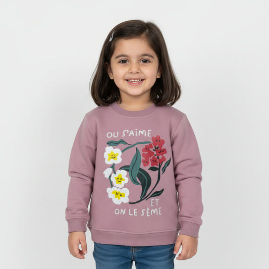 "Little Bloom" French Fleece Graphic Sweatshirt