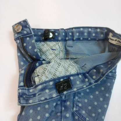 Girls Soft Denim Polka Dot Jeans